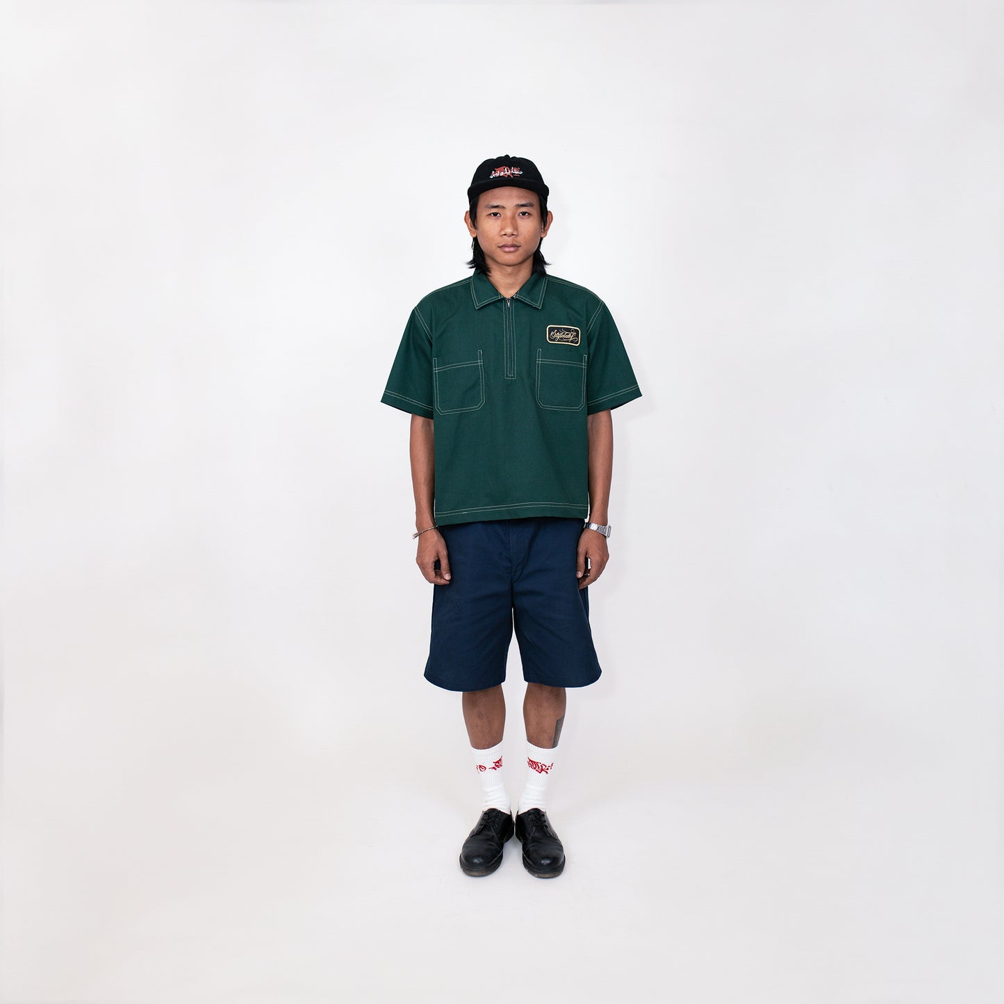 Zip Up Workshirt (Green)