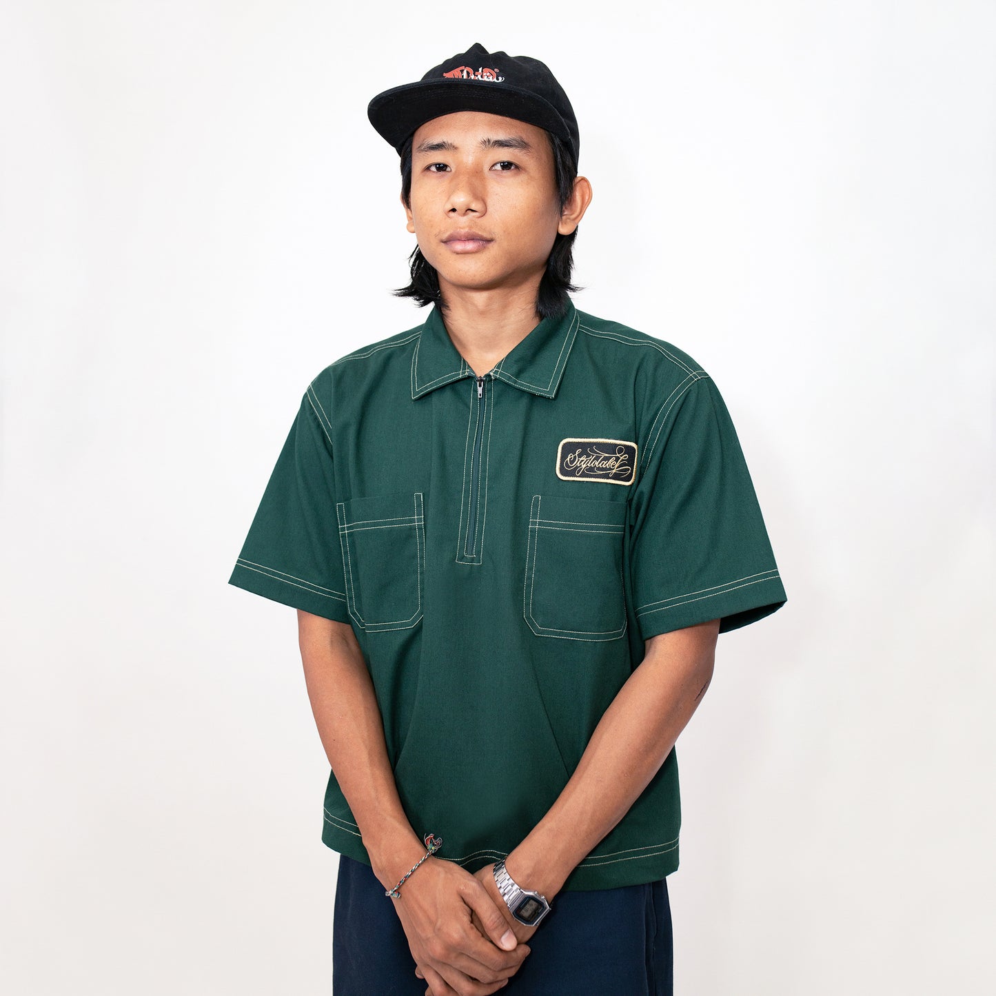 Zip Up Workshirt (Green)