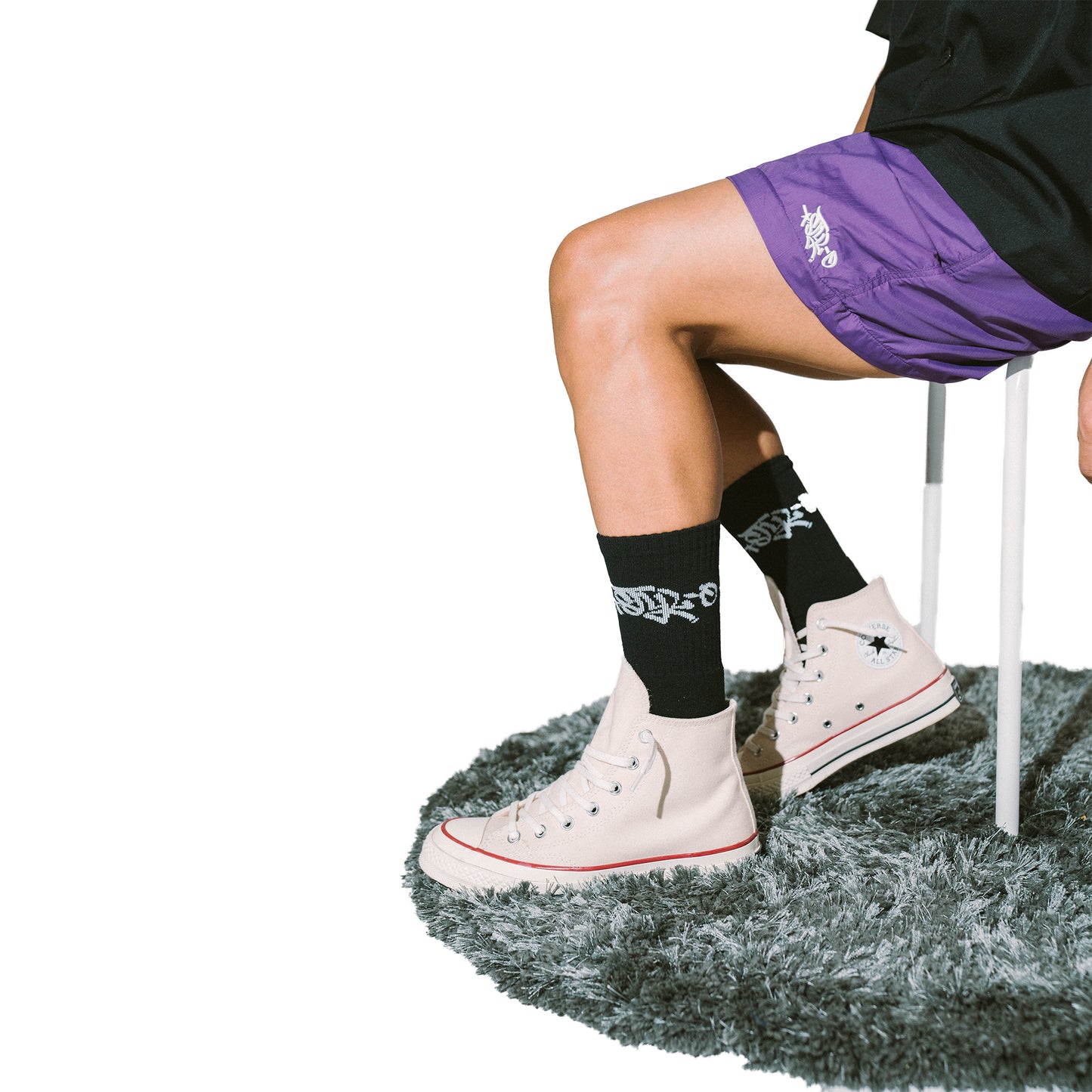 Crew Socks (Black/White)