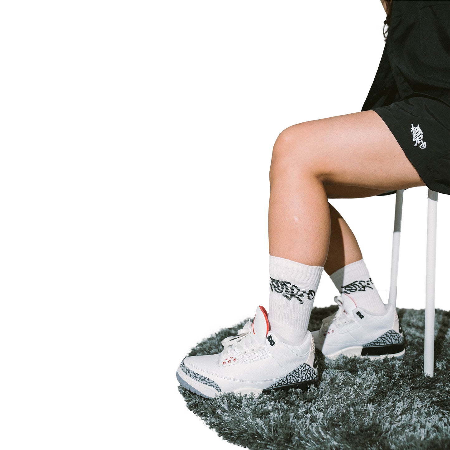 Crew Socks (White/Black)