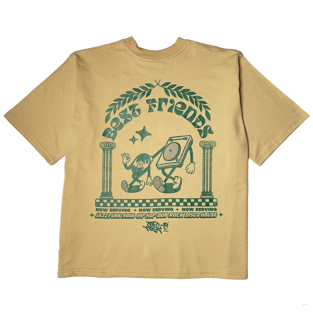 Best Friends Vinyl Record Player Tee (Beige)