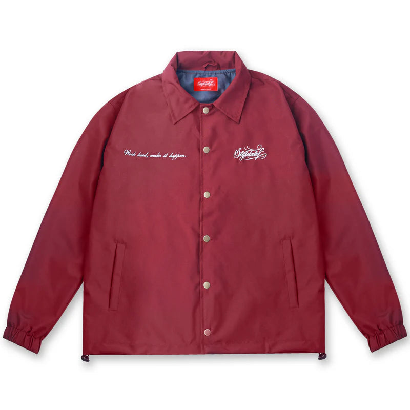 Coach Jacket (Maroon) – STYL-O LABEL