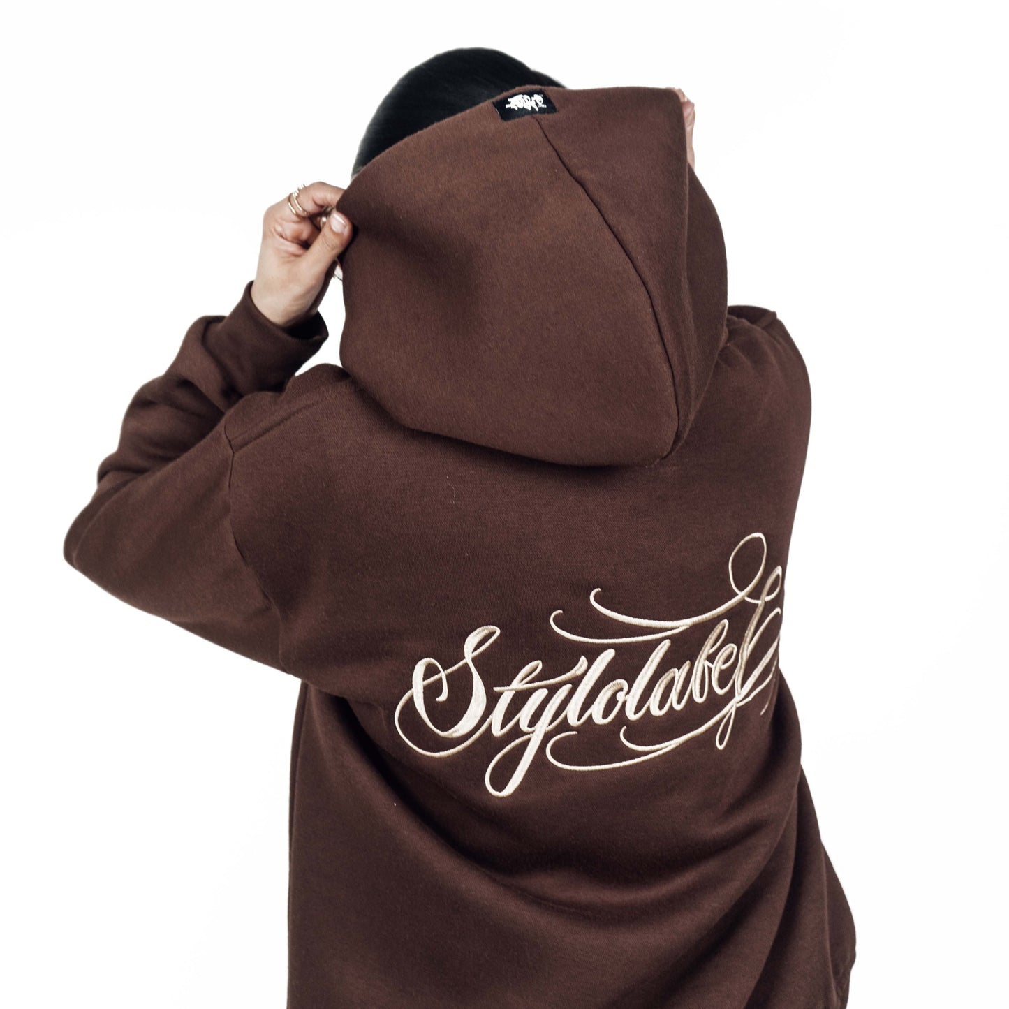 Cursive Embroidered Hoodie