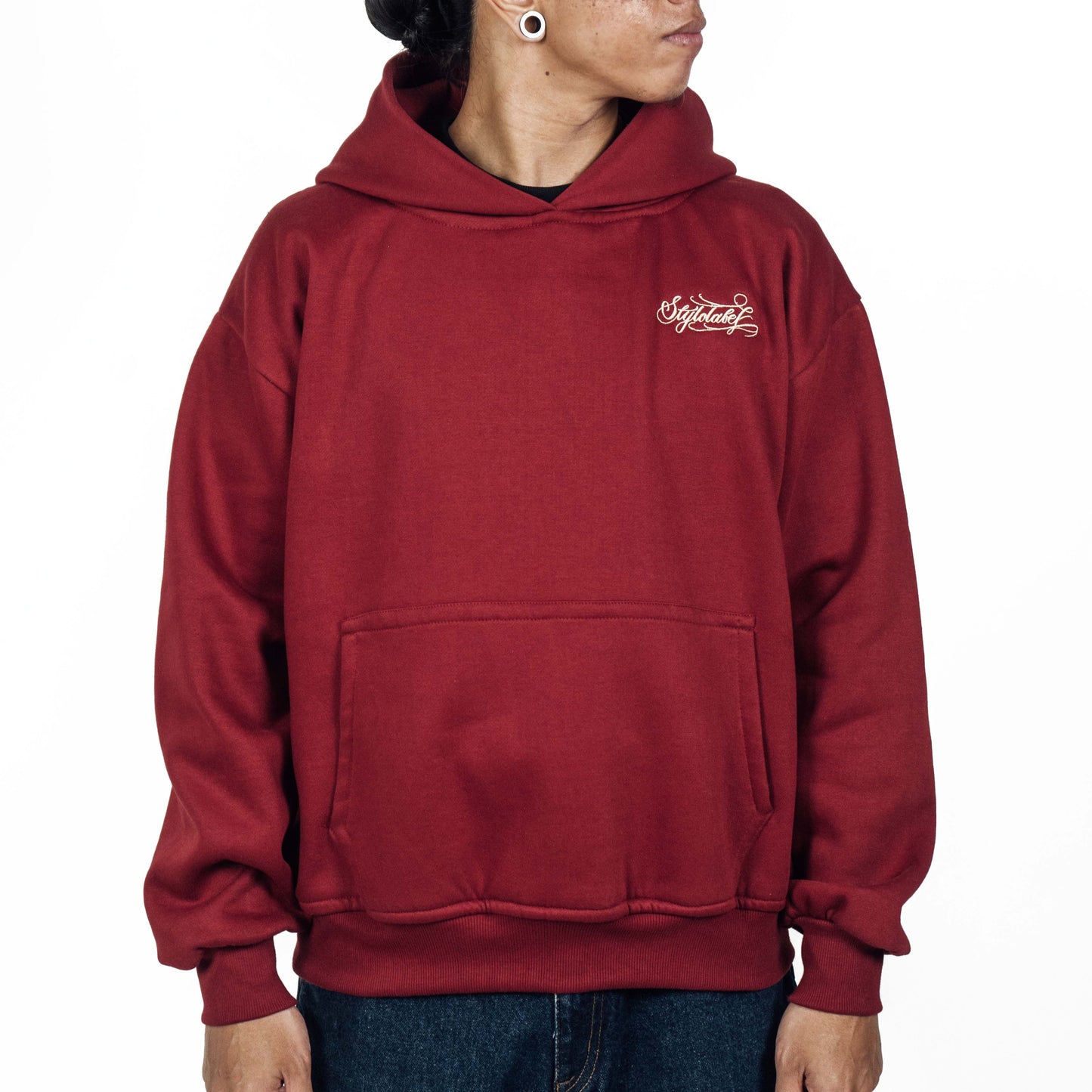 Cursive Embroidered Hoodie