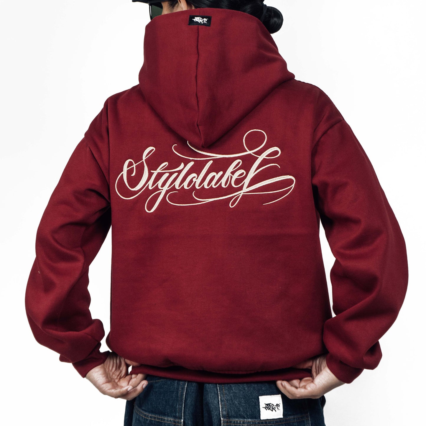 Cursive Embroidered Hoodie