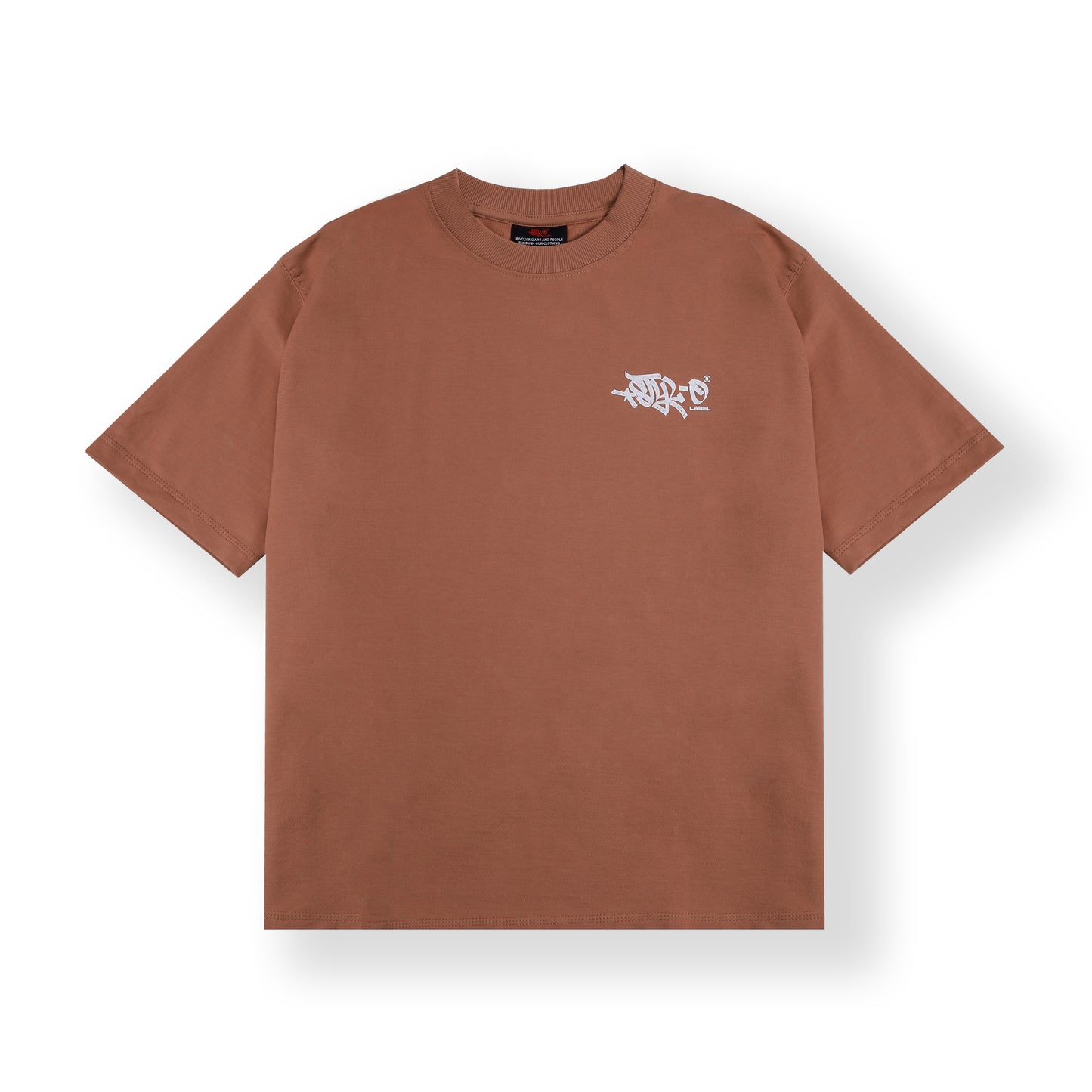 To the World Tag Tee (Rust Brown)