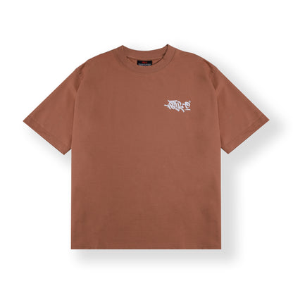 To the World Tag Tee (Rust Brown)