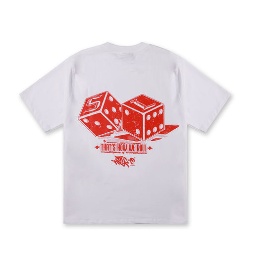 That's How We Roll Dice Tee (White)