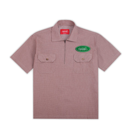 Oval Zip Up Workshirt (Dusty Brown)